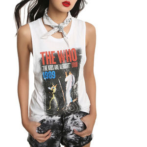 The Who Kids Are Alright Tour 1989 power pop rock Official Tank Top 2X NWT